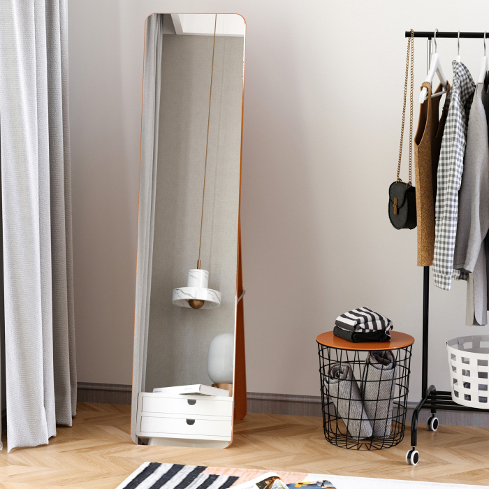  oglinda de podea, cadru din lemn, 43x37x156 cm [2]