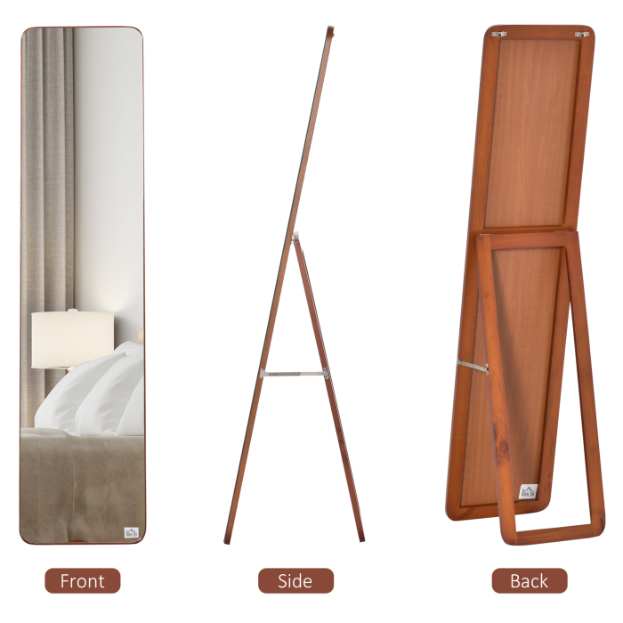  oglinda de podea, cadru din lemn, 43x37x156 cm [5]