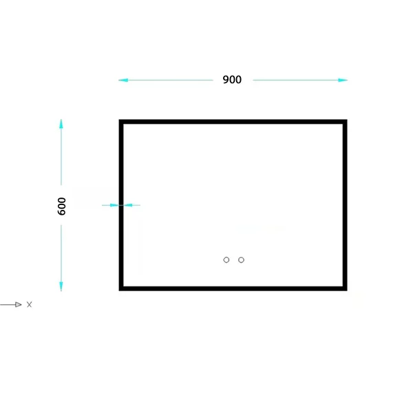 Oglinda dreptunghiulara Fluminia Siza cu iluminare LED si dezaburire 60 cm [2]