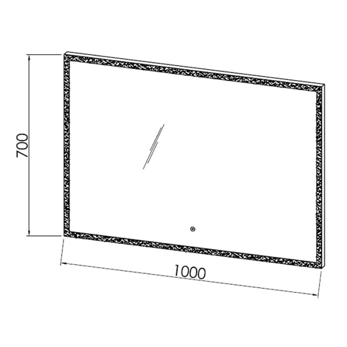 Oglinda dreptunghiulara, Kolpasan, Drava, cu iluminare LED, 100 x 70 cm [3]