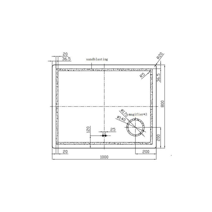Oglinda Fluminia, Cleopatra-100, dreptunghiulara, cu iluminare LED si lupa cosmetica [2]