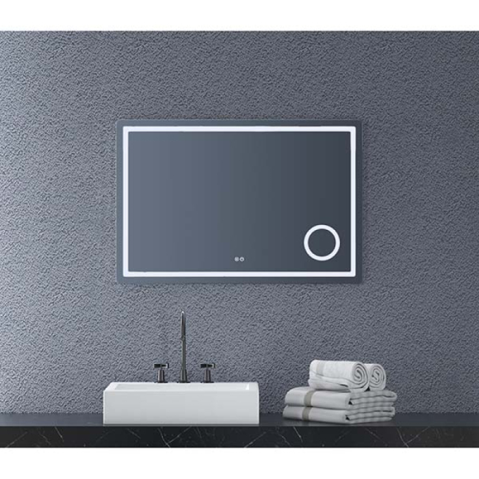 Oglinda Fluminia, Cleopatra-100, dreptunghiulara, cu iluminare LED si lupa cosmetica [8]