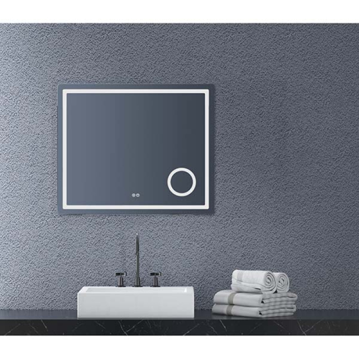 Oglinda, Fluminia, Cleopatra-80, patrata, cu iluminare LED si lupa cosmetica [7]