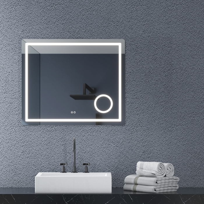 Oglinda, Fluminia, Cleopatra-80, patrata, cu iluminare LED si lupa cosmetica [10]