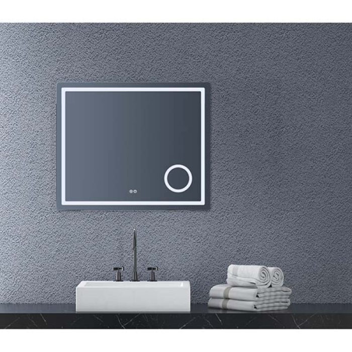 Oglinda, Fluminia, Cleopatra-80, patrata, cu iluminare LED si lupa cosmetica [8]