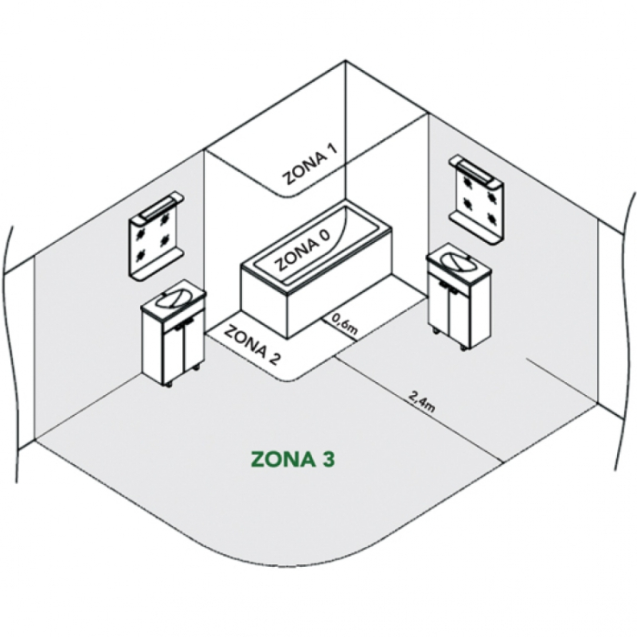 Oglinda Fluminia, Miro 75, dreptunghiulara, cu LED, 3 culori, dezaburire, 75 cm [8]