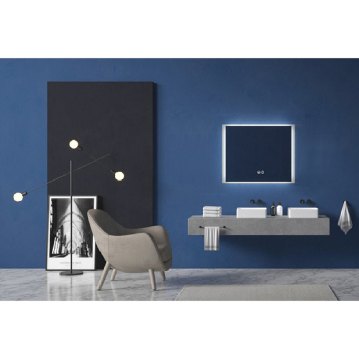 Oglinda Fluminia, Rodin 90, dreptunghiulara, cu LED, 3 culori, dezaburire, 90 cm [6]