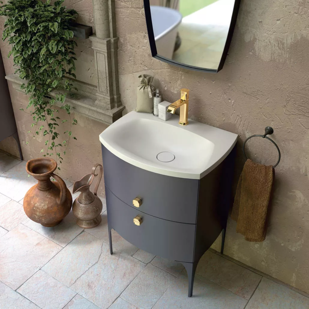 Oglinda suspendata Oristo Louis, 50 x 72 cm, mat, negru, 50-L-RA-50-7 [7]