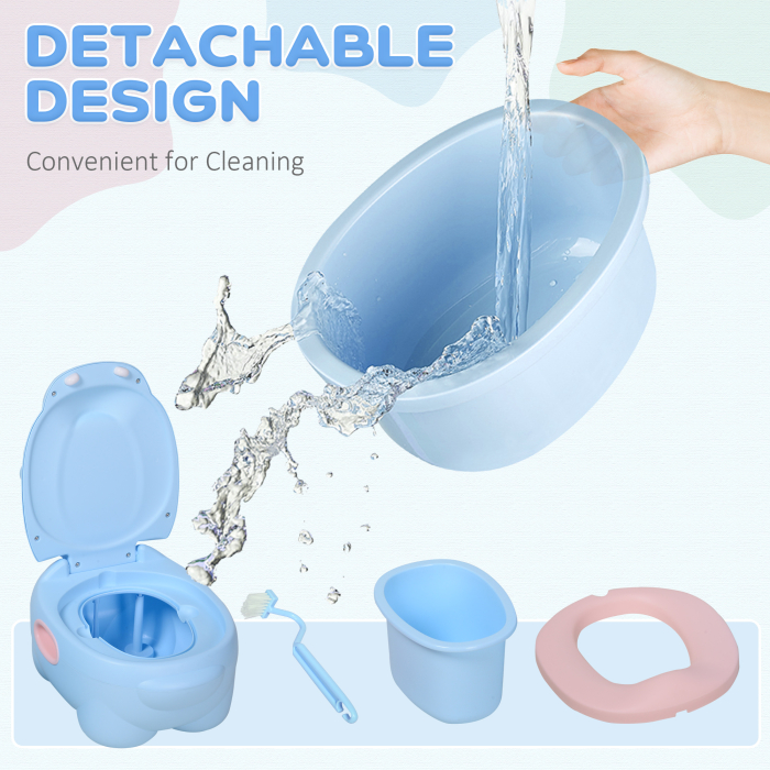  Olita Copii - 6+ Luni, Hipopotam Albastru Antialunecare [5]