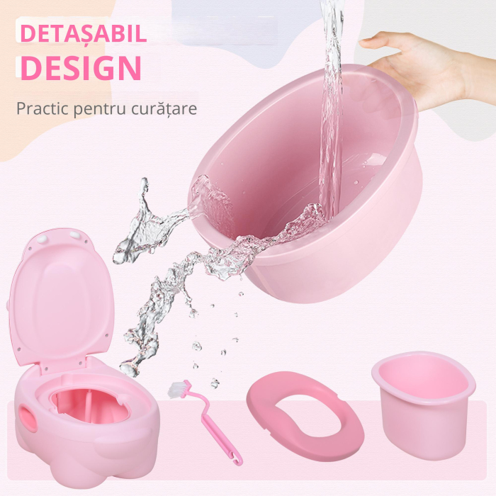  Olita Copii Hipopotam Roz - Antialunecare, de la 6 Luni [6]