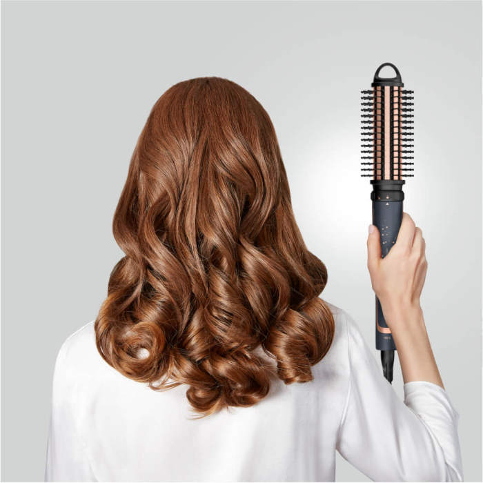 Ondulator de par Rowenta Infinite Curls Stellar CF4211F0, invelis ceramic, timp de incalzire 60 secunde, cablu rotativ 360°, varf rece, gri & portocaliu [5]