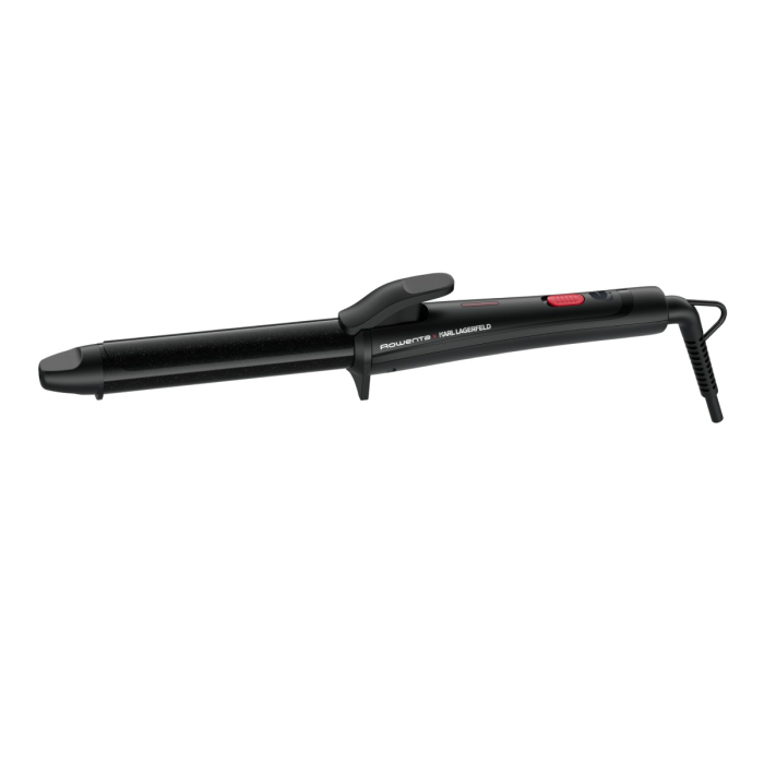 Ondulator de par Rowenta Karl Lagerfeld CF321LF0, învelis exclusiv Keratin & Glow, 200°C, cablul 1.8m, negru&rosu [3]