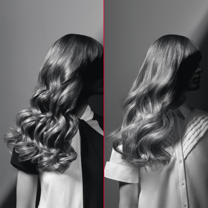 Ondulator de par Rowenta Karl Lagerfeld CF321LF0, învelis exclusiv Keratin & Glow, 200°C, cablul 1.8m, negru&rosu [10]