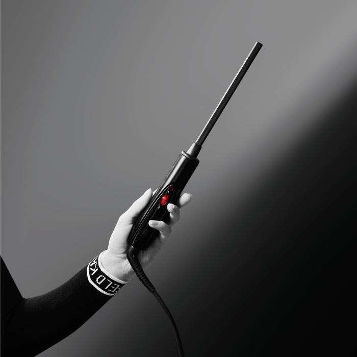 Ondulator de par Rowenta Karl Lagerfeld Curls Forever CF311LF0, diametru 10mm, 180° C, învelis Keratin&Shine, încalzire rapida, manusa de protecție, cablul 1.8m, negru&rosu [6]