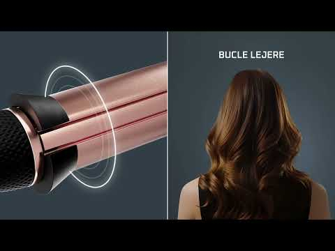 Ondulator de par Rowenta Twist Curl CF4620E0, ajustabil pe 3 diametre, temperatura ajustabila, invelis ceramic, 75 W, negru & roz [2]