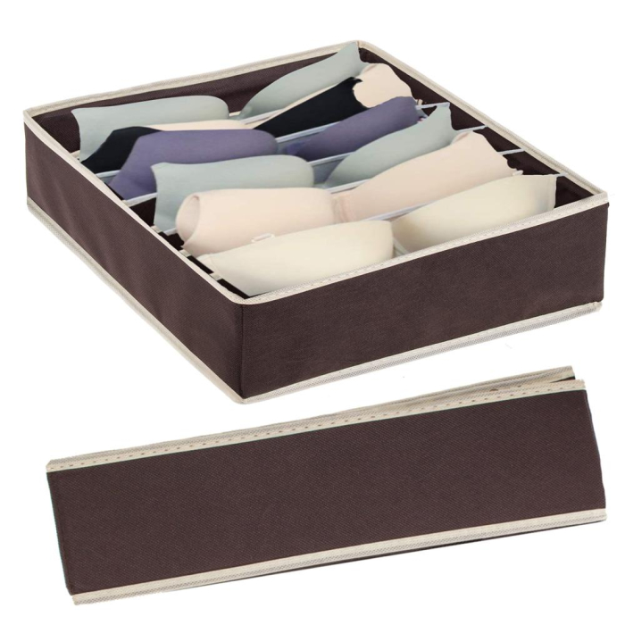 Organizator Sersimo sertar pentru sosete, 7 compartimente, maro [7]