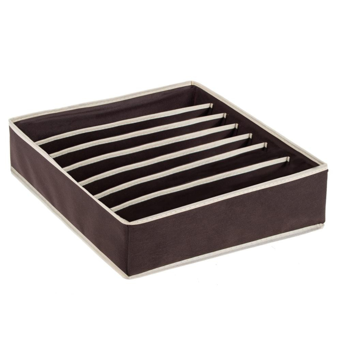 Organizator Sersimo sertar pentru sosete, 7 compartimente, maro [2]