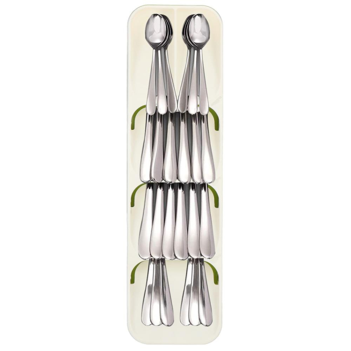 Organizator tacamuri sertar, 5 compartimente, 40x11x5,5cm, alb [9]