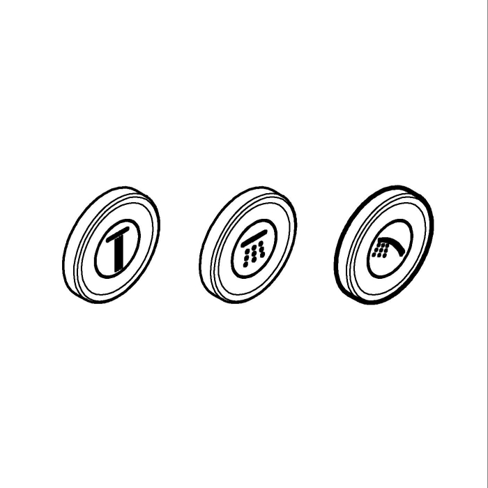 Ornament Grohe 14079XH0, SmartControl, 3 capace, ABS, negru [2]