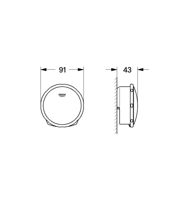 Ornament preaplin si evacuare Grohe 19952AL0, TalentoFill, pentru evacuare cada Grohe, mat, grafit [3]