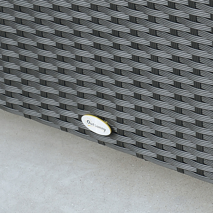  Ousunny Masa de Cafea cu Sticla Securizata, Negru [8]