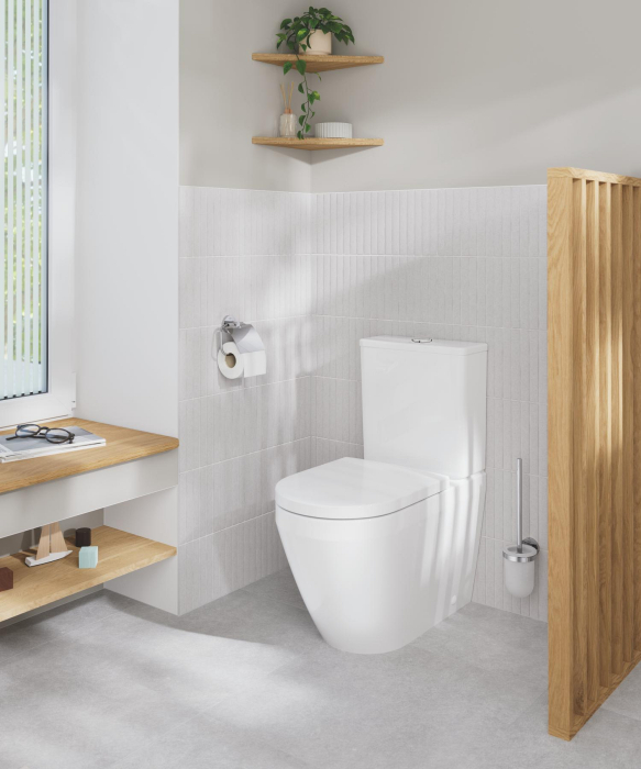 Pachet WC Grohe 102513SH00, Euro Ceramic, pe podea, Rimless, capac SoftClose, alb [6]