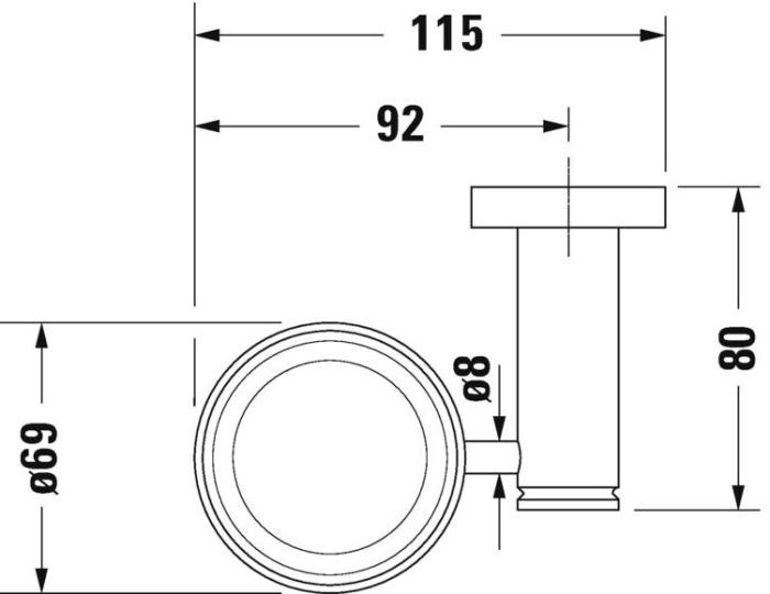 Pahar baie Duravit 0099191000, D-Code, tip instalare pe perete, calitate superioara pentru baia ta, crom [11]