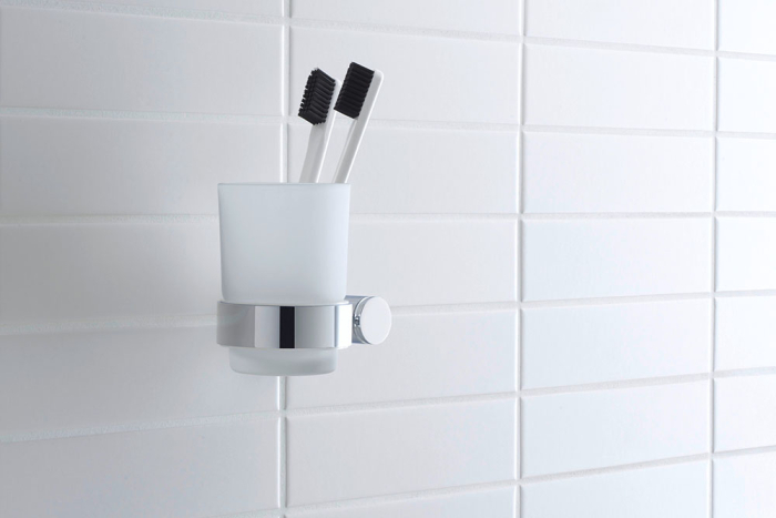 Pahar baie Duravit 0099191000, D-Code, tip instalare pe perete, calitate superioara pentru baia ta, crom [4]