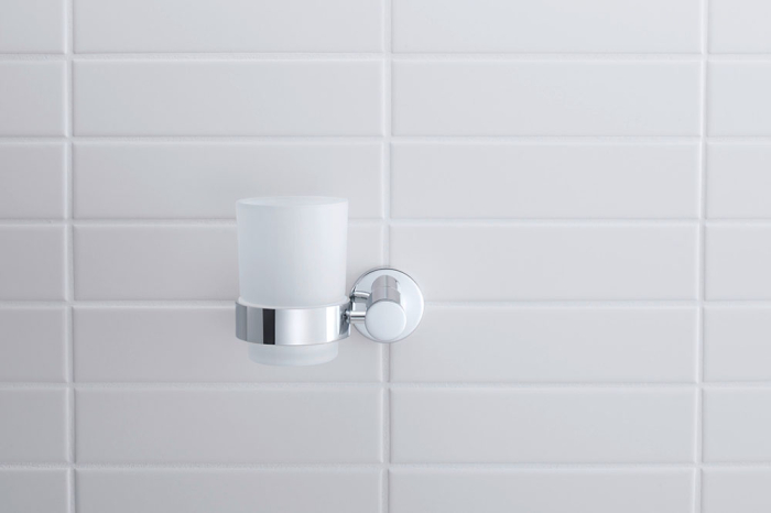 Pahar baie Duravit 0099191000, D-Code, tip instalare pe perete, calitate superioara pentru baia ta, crom [3]