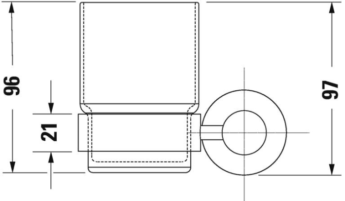 Pahar baie Duravit 0099191000, D-Code, tip instalare pe perete, calitate superioara pentru baia ta, crom [10]