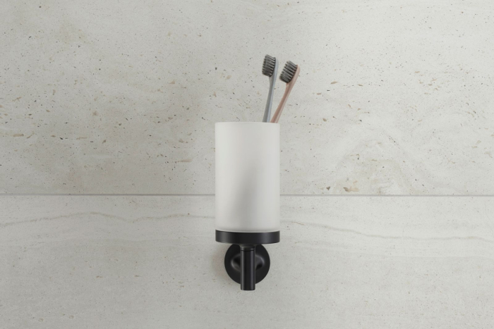 Pahar baie Duravit 0099314600, Starck T, tip instalare pe perete, calitate superioara pentru baia ta, negru [4]