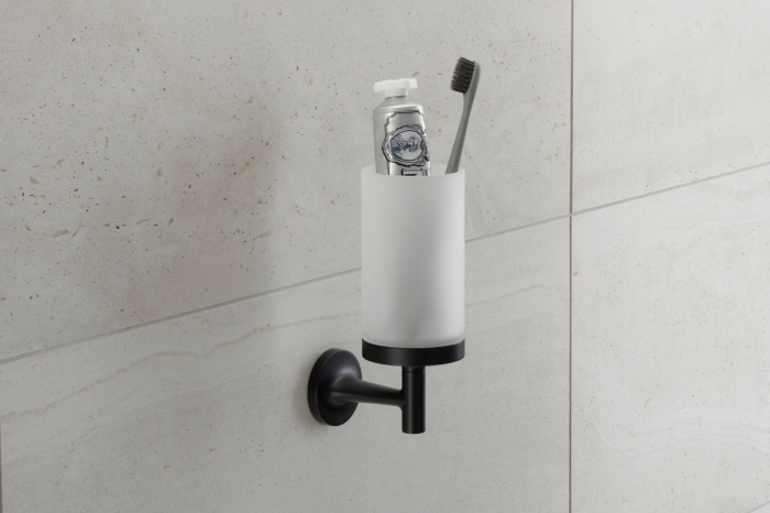 Pahar baie Duravit 0099314600, Starck T, tip instalare pe perete, calitate superioara pentru baia ta, negru [3]
