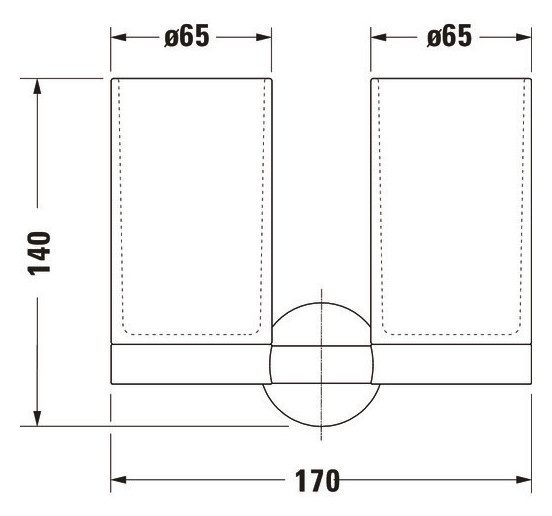 Pahar baie Duravit 0099481000, Starck T, tip instalare pe perete, calitate superioara pentru baia ta, crom [9]