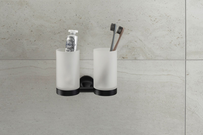 Pahar baie Duravit 0099484600, Starck T, tip instalare pe perete, calitate superioara pentru baia ta, negru [6]