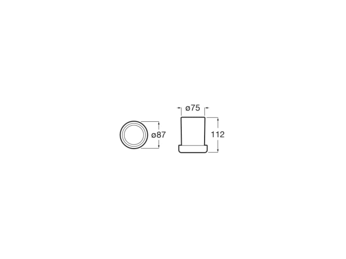 Pahar baie Roca A817022VA0, pe blat, sticla, metal, pahar, Auriu [2]