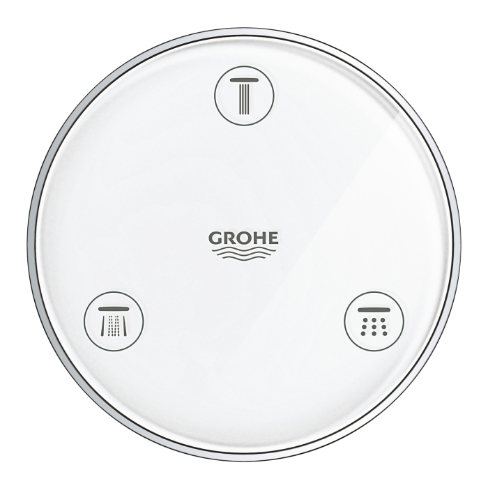 Palarie de dus Grohe 26640000, montaj pe perete, diametru 310 mm, pentru un dus confortabil zilnic, alb, crom [4]
