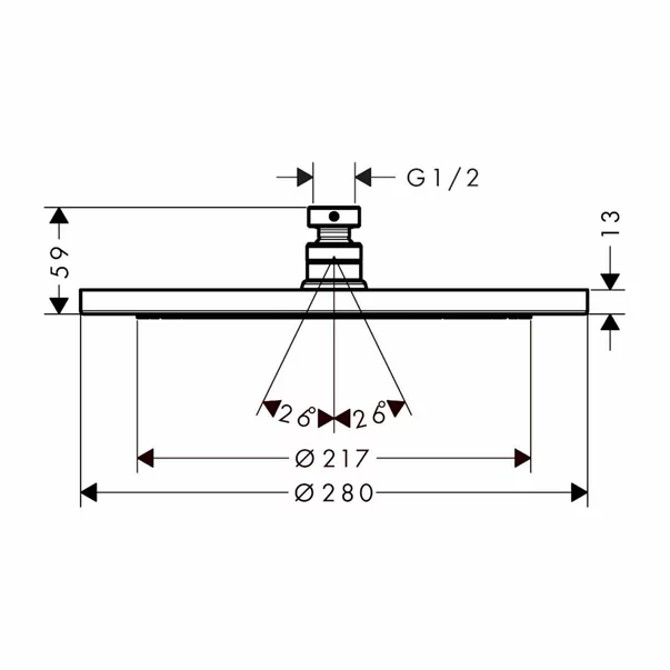 Palarie de dus Hansgrohe Croma 280 1 jet bronz periat [2]