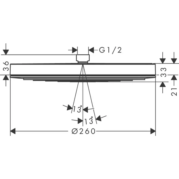 Palarie de dus Hansgrohe Pulsify Select 260 cu 1 jet [2]