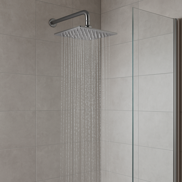 Palarie de dus patrata Rermer Wellness 357UFS30X, tip ploaie, dimensiune 30x30 cm, anticalcar, ultra plata, finisaj lucios, alama cromata [2]