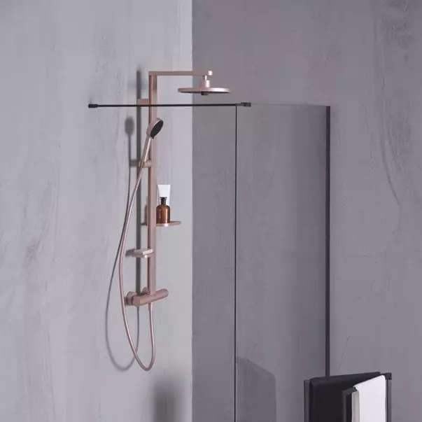 Palarie de dus rotunda din aluminiu Ideal Standard Alu+ rose mat 2 functii [3]