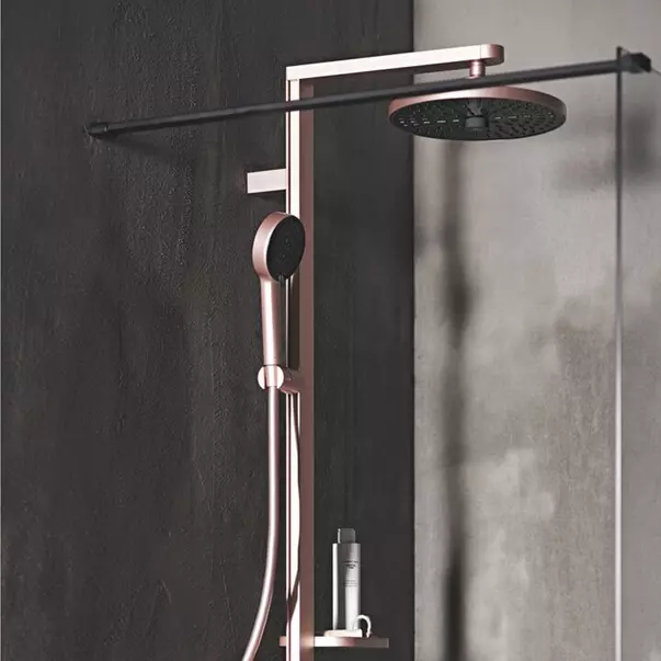 Palarie de dus rotunda din aluminiu Ideal Standard Alu+ rose mat 2 functii [4]