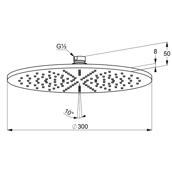 Palarie de dus rotunda Kludi A-QA 300 mm negru mat [2]
