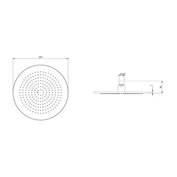 Palarie de dus rotunda Villeroy&Boch Universal 25 cm auriu periat 1 functie [8]