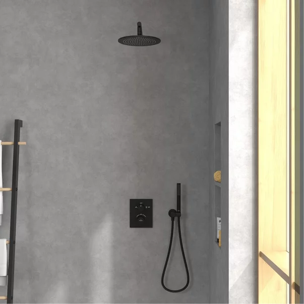 Palarie de dus rotunda Villeroy&Boch Universal 25 cm negru mat 1 functie [5]