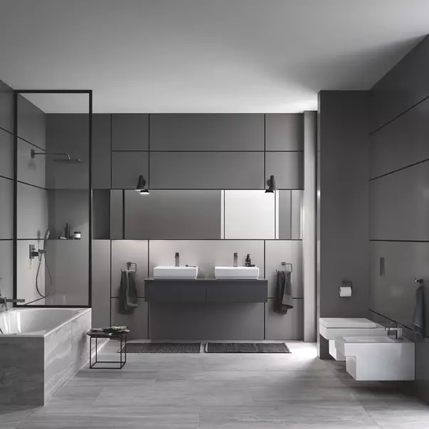 Palarie si brat de dus Grohe Rainshower Mono Cube 310 antracit periat Hard Graphite 1 functie [3]