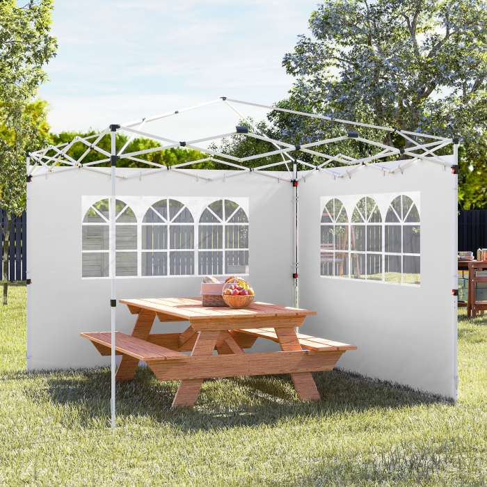  Panouri Laterale pentru Foisor Pop-Up, 3x2m, Alb [7]