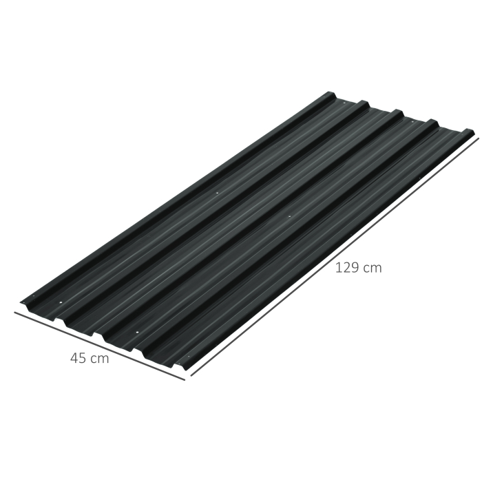  Panouri pentru Acoperis din Otel, 12 Foi Galvanizate pentru Acoperisuri si Pereti, 129x45 cm, Gri inchis [3]