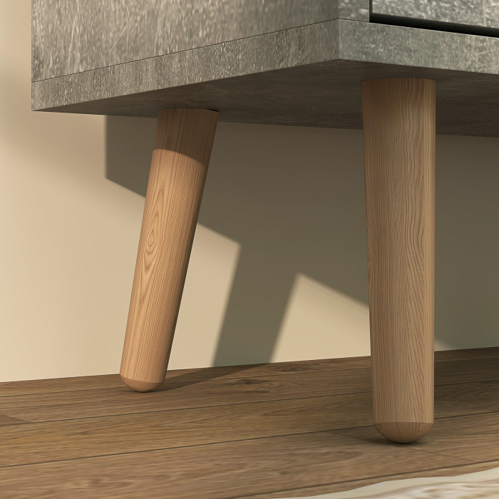  Pantofar cu 4 Sertare Rabatabile pe 2 Niveluri pentru 16 Perechi de Pantofi, 95x26x95 cm, Gri [9]