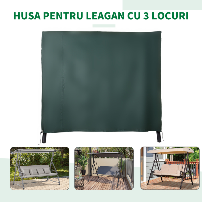  Panza de Acoperire pentru Leagan din Tesut Oxford Impermeabil 180x124x164cm [5]