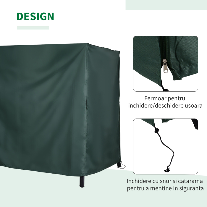  Panza de Acoperire pentru Leagan din Tesut Oxford Impermeabil 180x124x164cm [6]